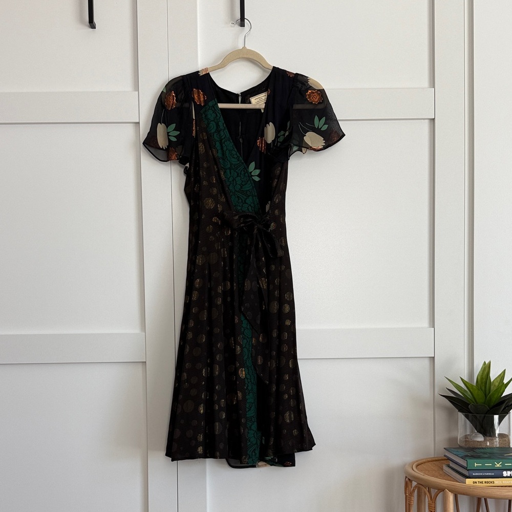 Moulinette Soeurs by Anthropologie Ciao Bella Black Midi Dress